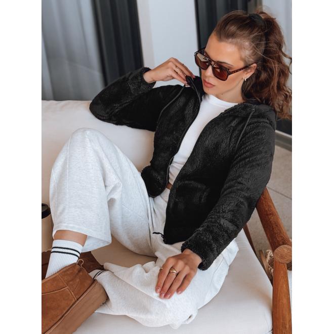 Čierna mäkká dámska mikina BY1556