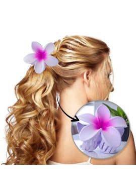 Fialový matný štipec - kvet do vlasov