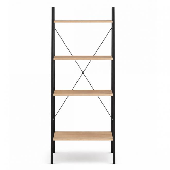 Svetlohnedý loftový regál so 4 policami