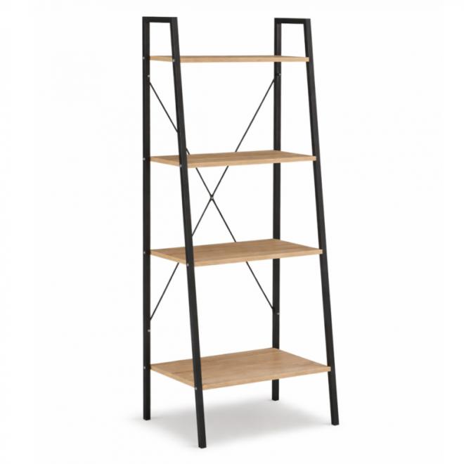 Svetlohnedý loftový regál so 4 policami