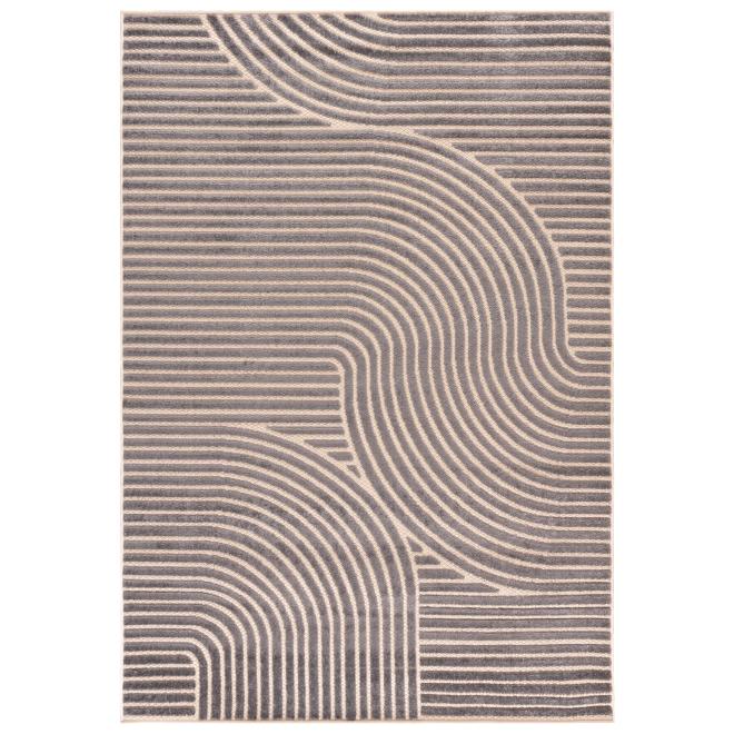 Vzorovaný krémový koberec