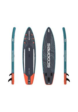 Sivá SUP doska LAGO 350 cm s príslušenstvom