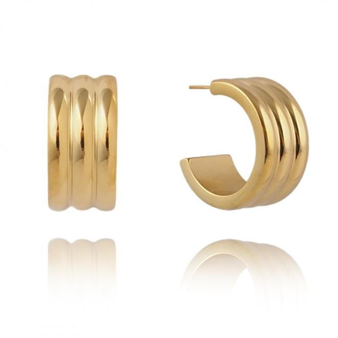 Napichovacie dámske pozlátené náušnice