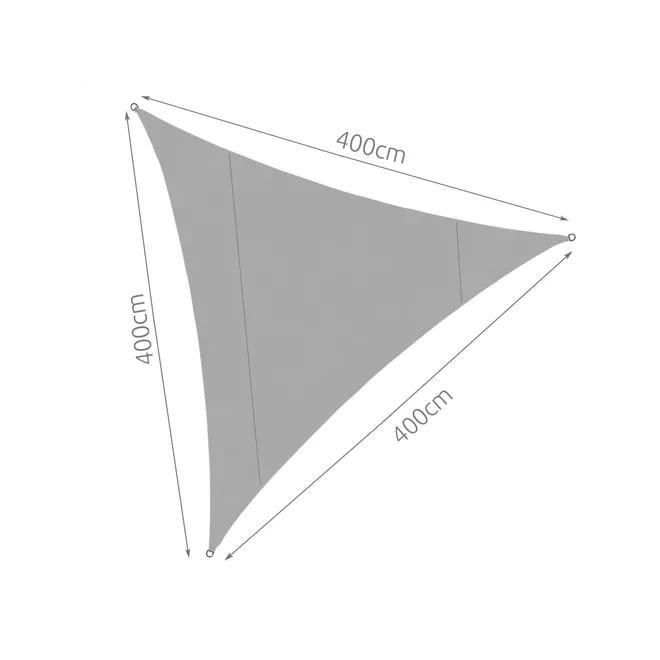 Vodeodolná sivá tieniaca plachta - 4x4x4 m
