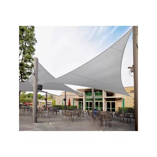 Vodeodolná sivá tieniaca plachta - 4x4x4 m