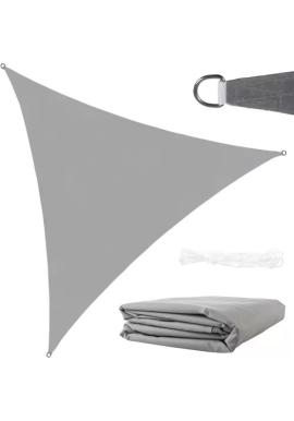 Vodeodolná sivá tieniaca plachta - 4x4x4 m