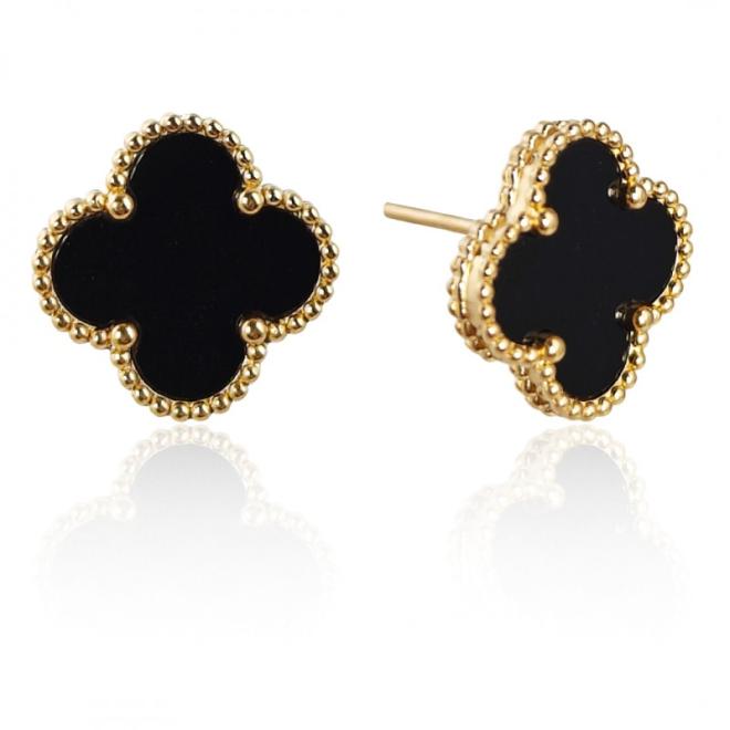 Čierne dámske náušnice z chirurgickej ocele