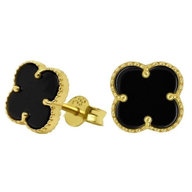 Čierne dámske náušnice z chirurgickej ocele