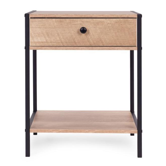 Nočný loftový stolík so zásuvkou a policou