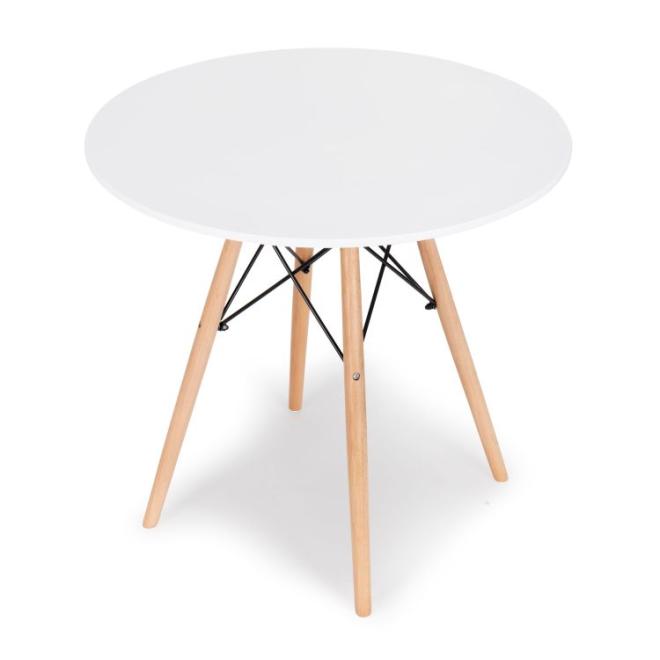 Stôl s matnou bielou doskou - 80 cm