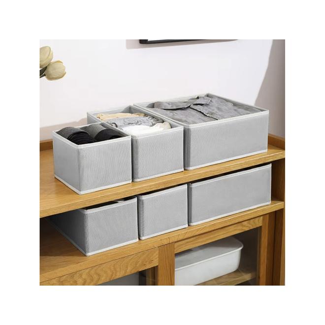 Sivé organizéry na bielizeň - sada 6 ks