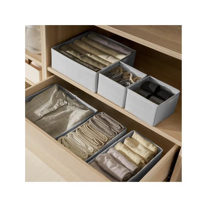 Sivé organizéry na bielizeň - sada 6 ks