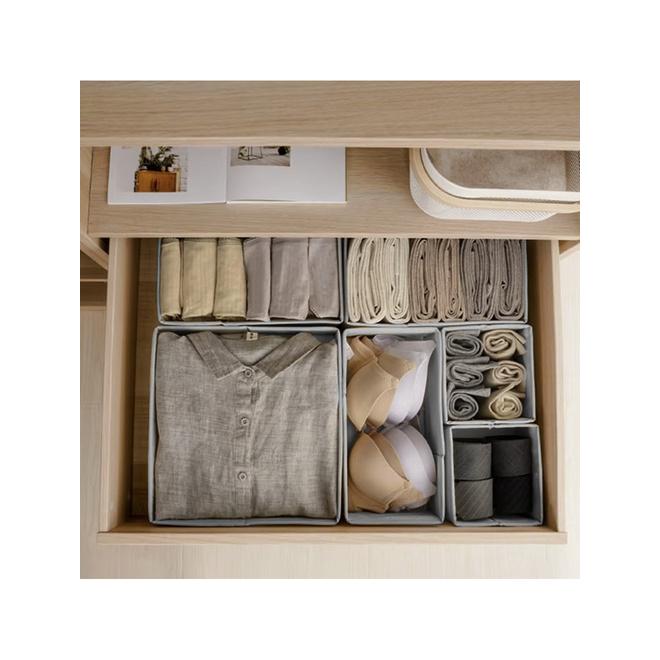 Sivé organizéry na bielizeň - sada 6 ks