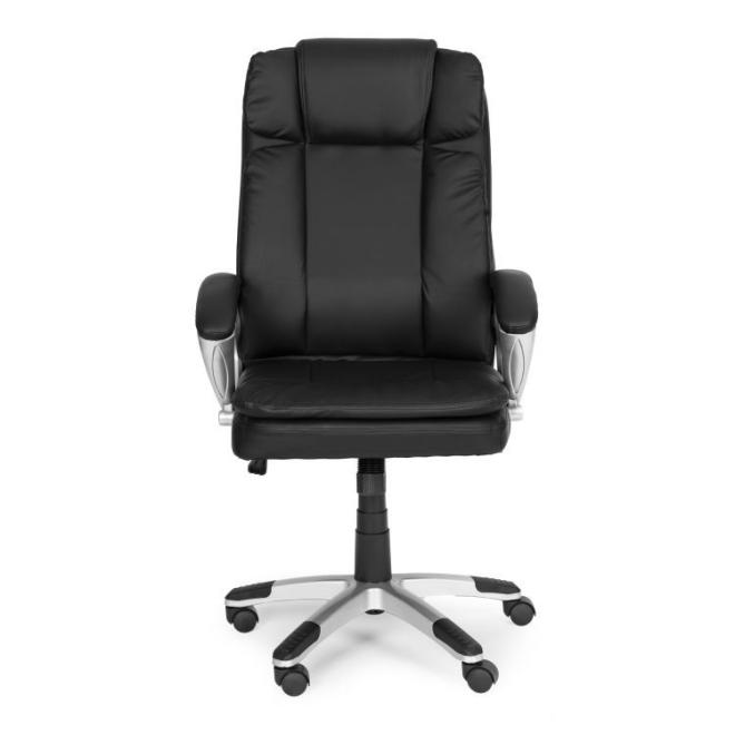 Ergonomická čierna stolička s dvojitým čalúnením