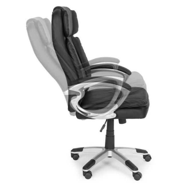 Ergonomická čierna stolička s dvojitým čalúnením