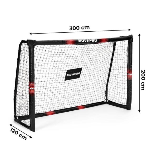 Futbalová bránka so sieťou 300x200x120 cm MOVEPRO