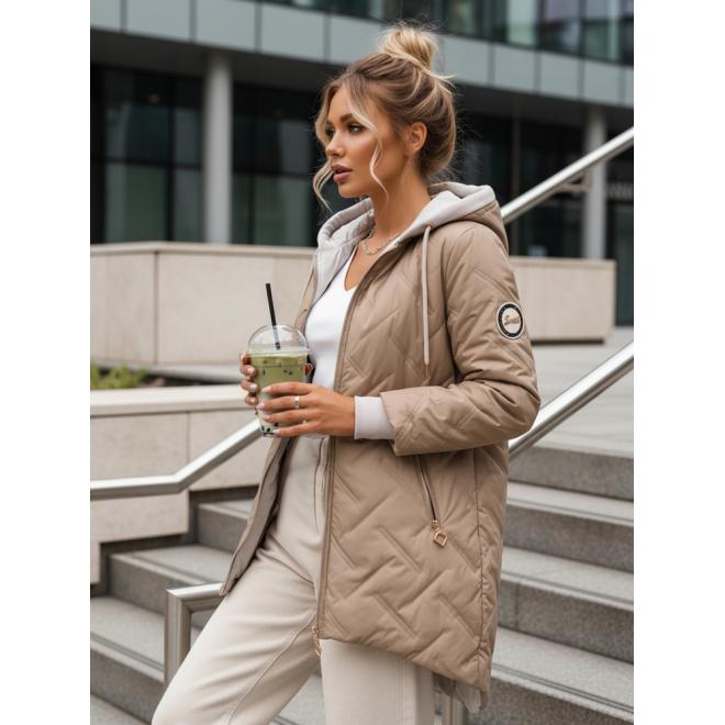 Béžová jarná dámska bunda TY5612