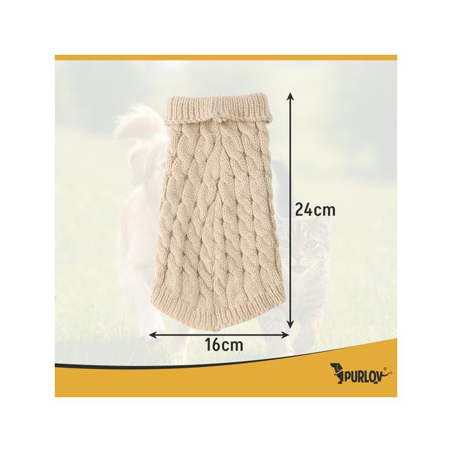 Béžové oblečenie pre psov/mačky - veľkosť S