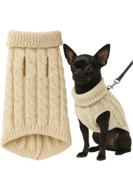 Béžové oblečenie pre psov/mačky - veľkosť S