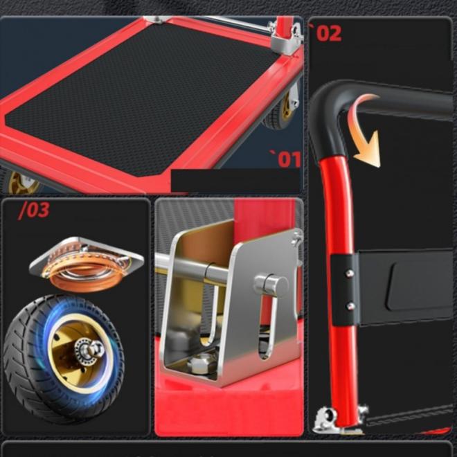 Prepravný skladací vozík - 88x58 cm