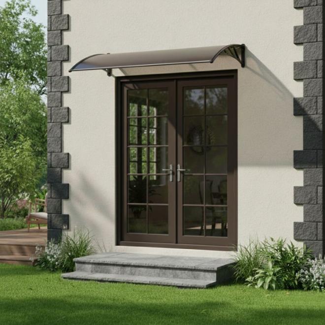 Polykarbonátová strieška nad dvere - 150x100 cm