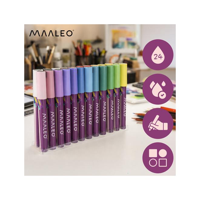 Akrylové fixky - sada 24 kusov Maaleo
