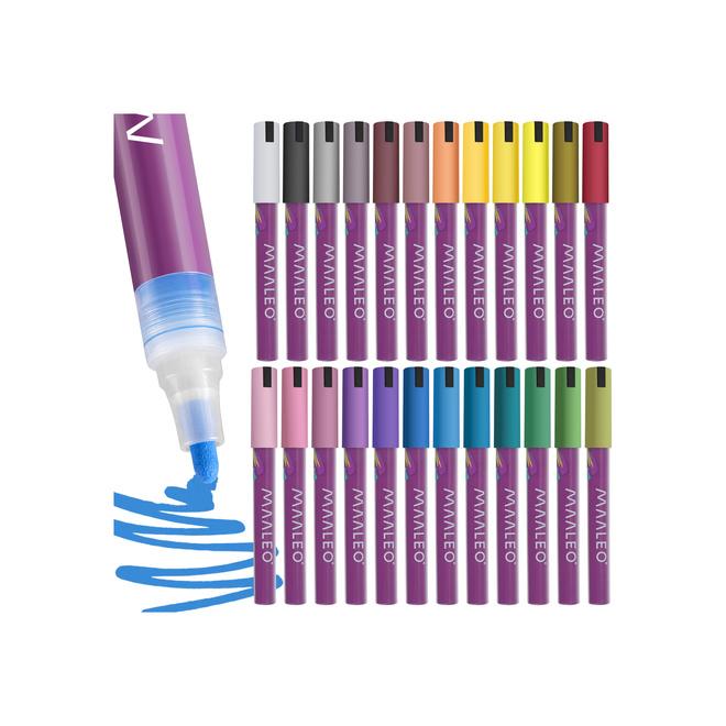 Akrylové fixky - sada 24 kusov Maaleo