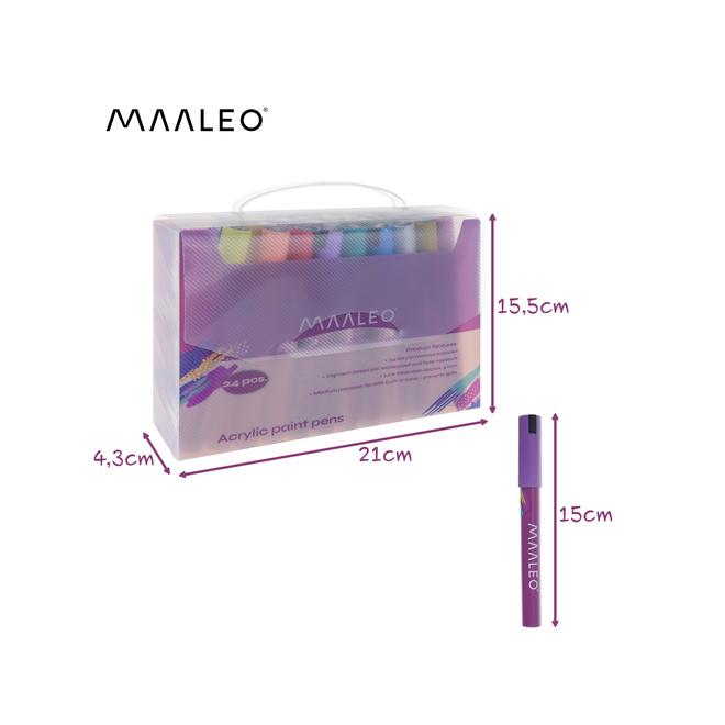 Akrylové fixky - sada 24 kusov Maaleo