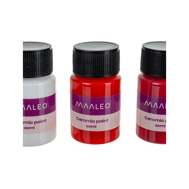 Farby na sklo a keramiku - 12 farieb Maaleo