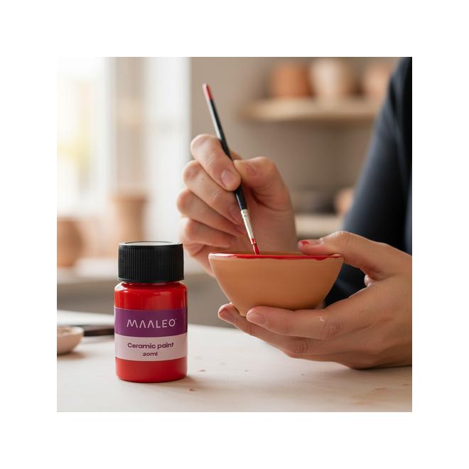 Farby na sklo a keramiku - 12 farieb Maaleo