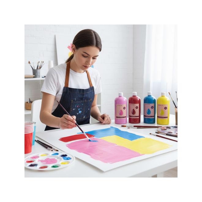 Plagátové farby - sada 12 x 1L Maaleo