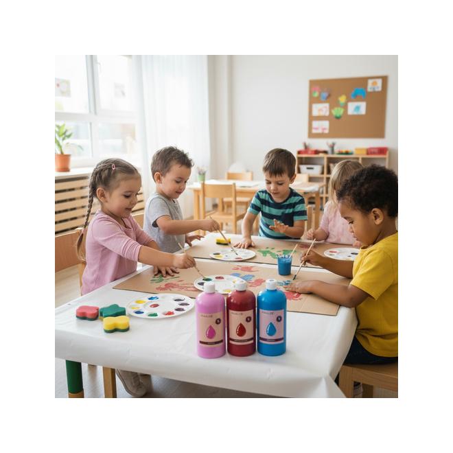 Plagátové farby - sada 12 x 1L Maaleo