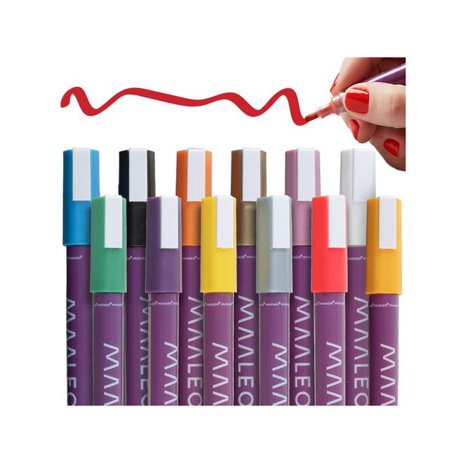 Sada 12 akrylových fixiek Maaleo