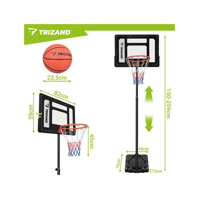 Basketbalový kôš Trizand 259 cm
