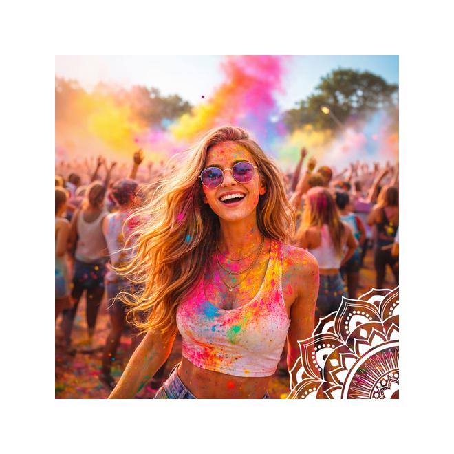 Sada farebných práškov 6x100 g Holi Cow