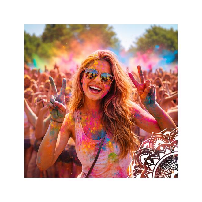 Sada farebných práškov Holi 10x100 g Holi Cow