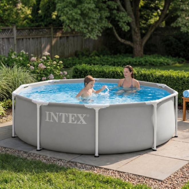 Záhradný bazén s okrúhlym rámom a čerpadlom 305x76 cm INTEX