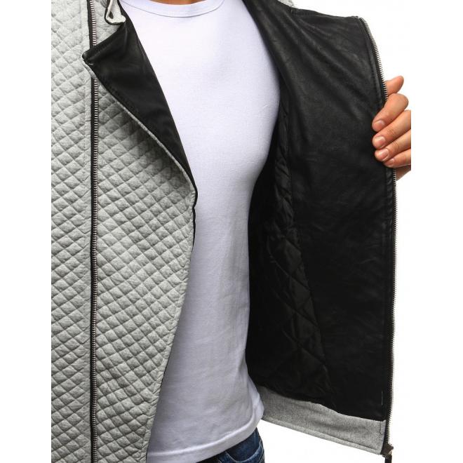 Sivá bunda Ramoneska na prechodné obdobie pre pánov