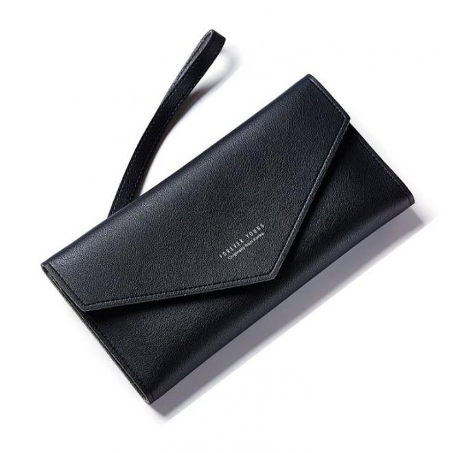 Módna dámska peňaženka čiernej farby