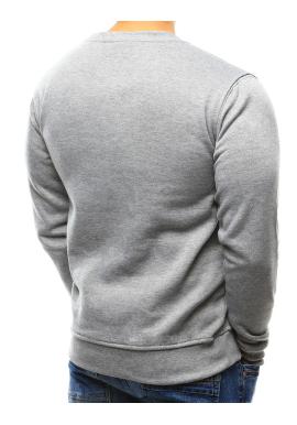 Klasická pánska mikina horčicovej farby bez kapucne