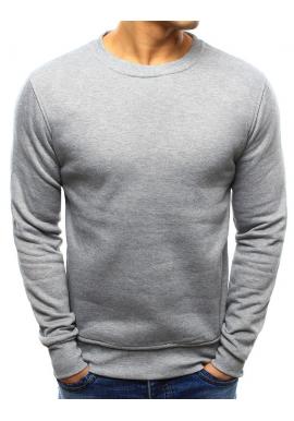 Klasická pánska mikina horčicovej farby bez kapucne